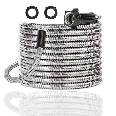Yanwoo 304 stainless steel hose coiled, durable garden hose ready for use