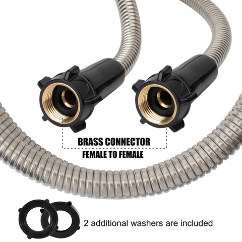 Yanwoo flexible, lightweight 4ft hose for easy handling.