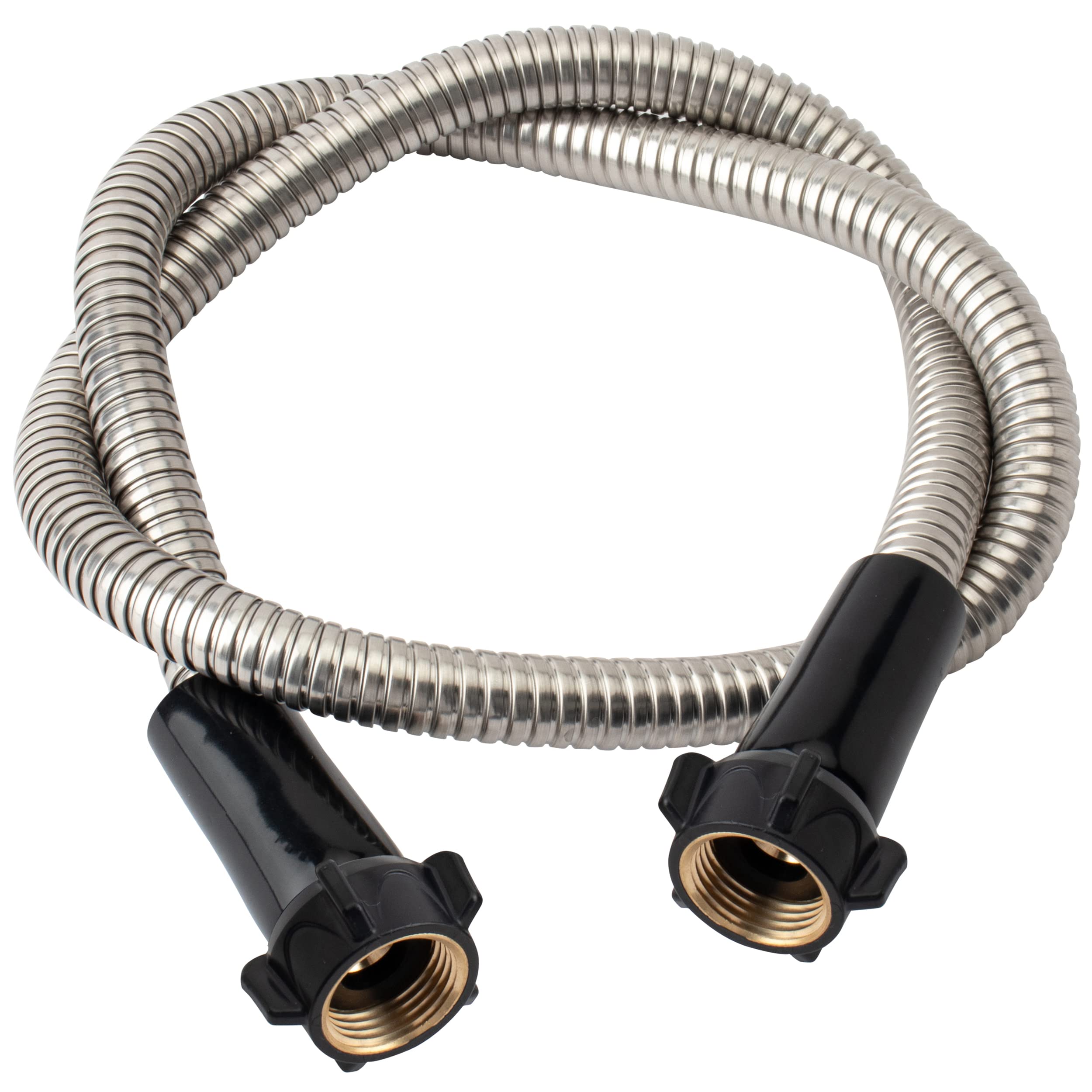 Yanwoo stainless-steel garden hose 4ft for durable outdoor watering tasks.
