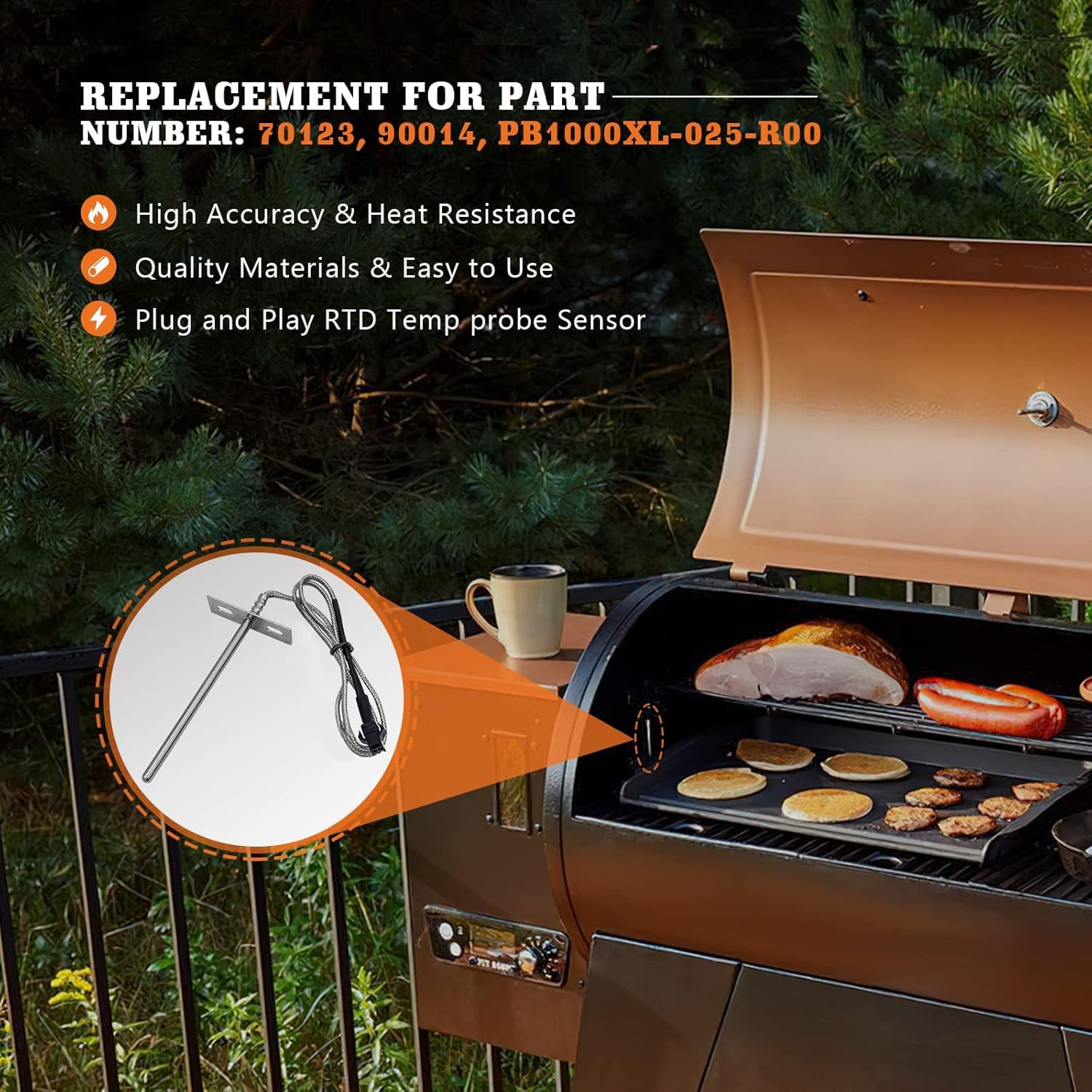 YAOAWE 17-inch stainless steel wires extend probe reach