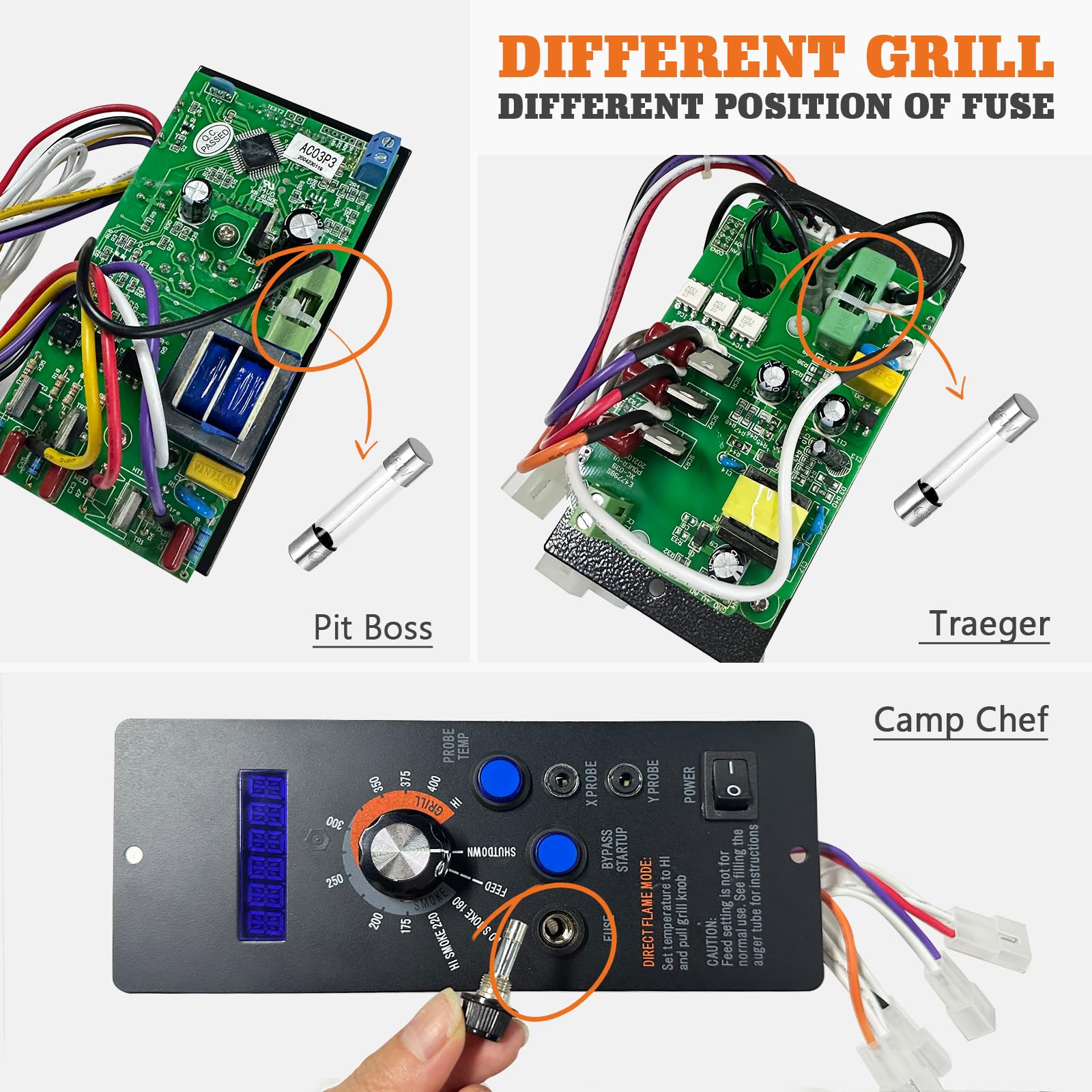 YAOAWE 5A 250V fuse for Camp Chef ready for replacement