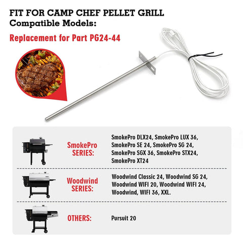 Replacement part installation example on Camp Chef Woodwind DLX series for consistent temps.