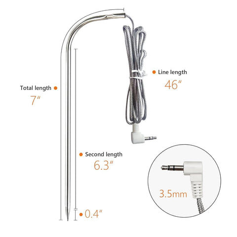 YAOAWE digital thermostat probe with stainless steel components