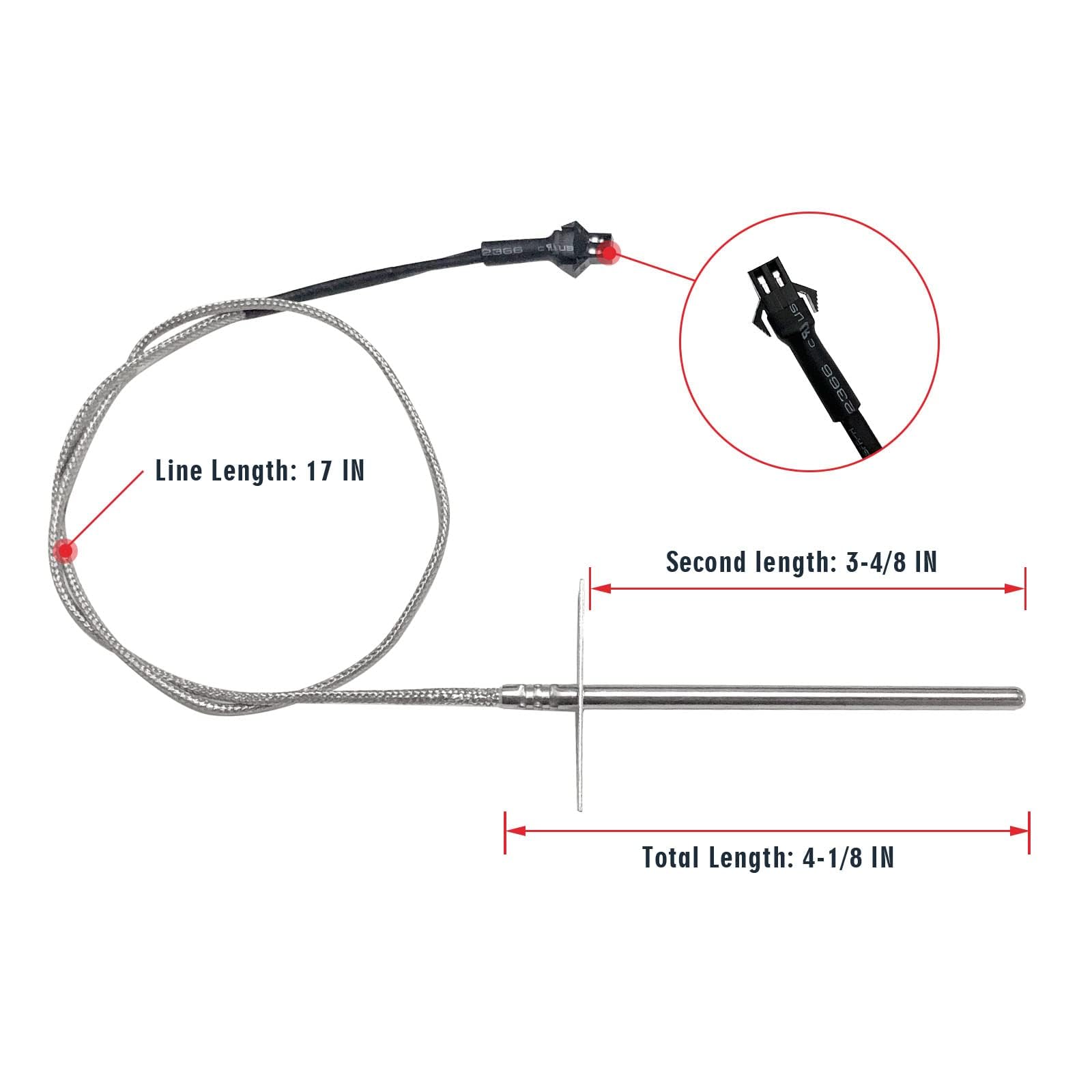 YAOAWE 3.5-inch internal grid sensor delivers accurate meat temperature measurements.