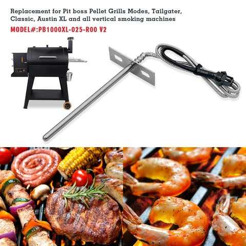 YAOAWE 304 stainless steel probe offers durability during high-heat barbecues.