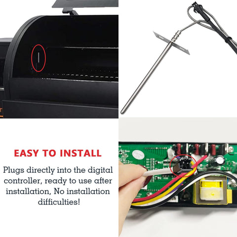 YAOAWE RTD probe features 17-inch wire length for flexible installation.