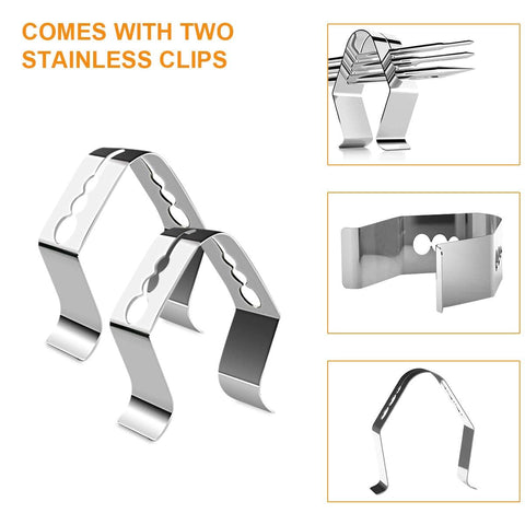 YAOAWE stainless steel probe clip tip 4-inch, reliable food temperature monitoring.