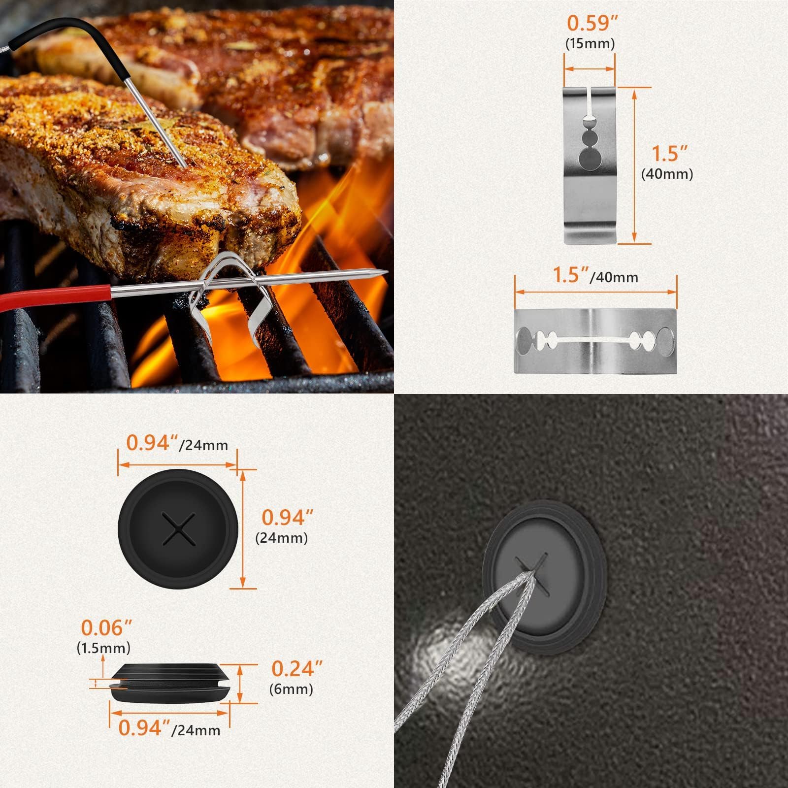 YAOAWE waterproof probe tip can be washed for precise measurements.