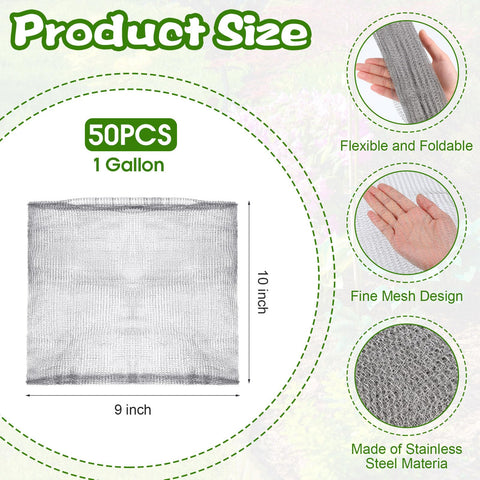 Yaocom 10x9 inch gopher wire basket provides ample room for small plants