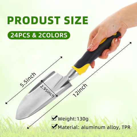 Yaocom hand trowel features a soft TPR handle for comfortable grip
