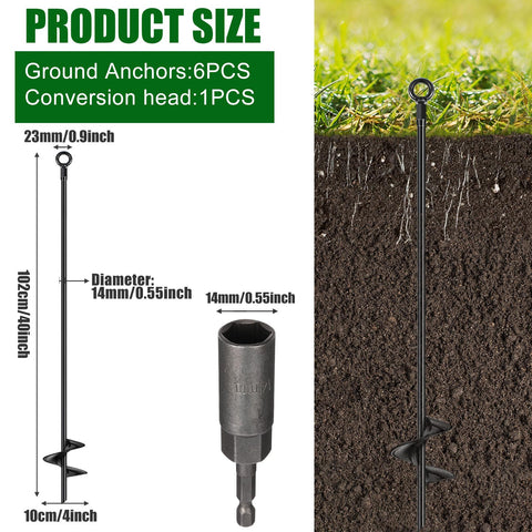 Yaocom heavy-duty wind stake delivers reliable stability for tents, fences, and canopies.