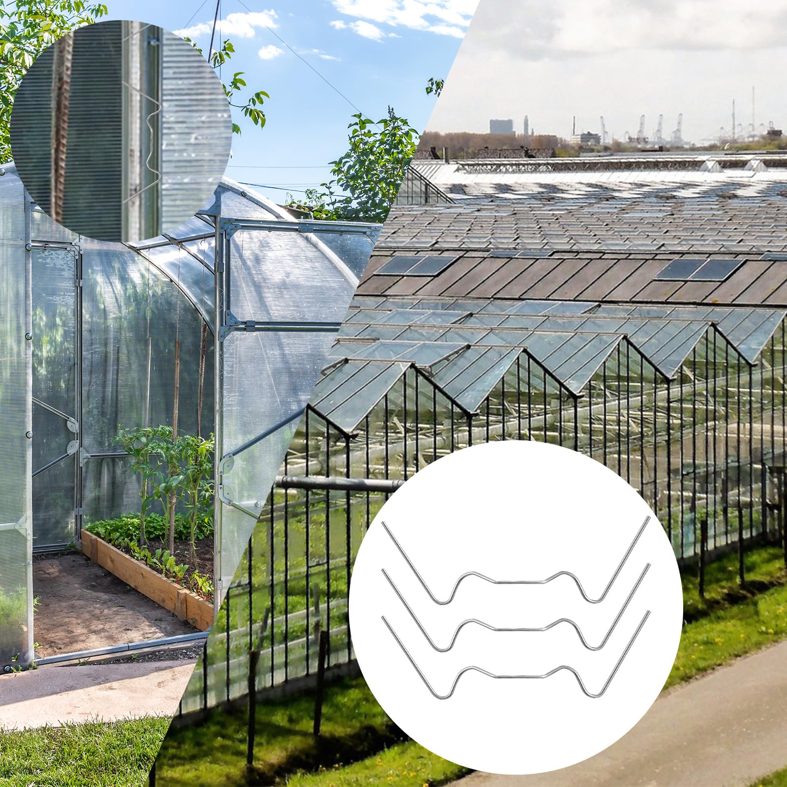 Yaocom clip suitable for multi-layer boards and glass panels in greenhouses.