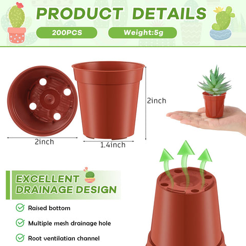 Yaomiao 200pcs mini pots shown top view for compact seed starting.