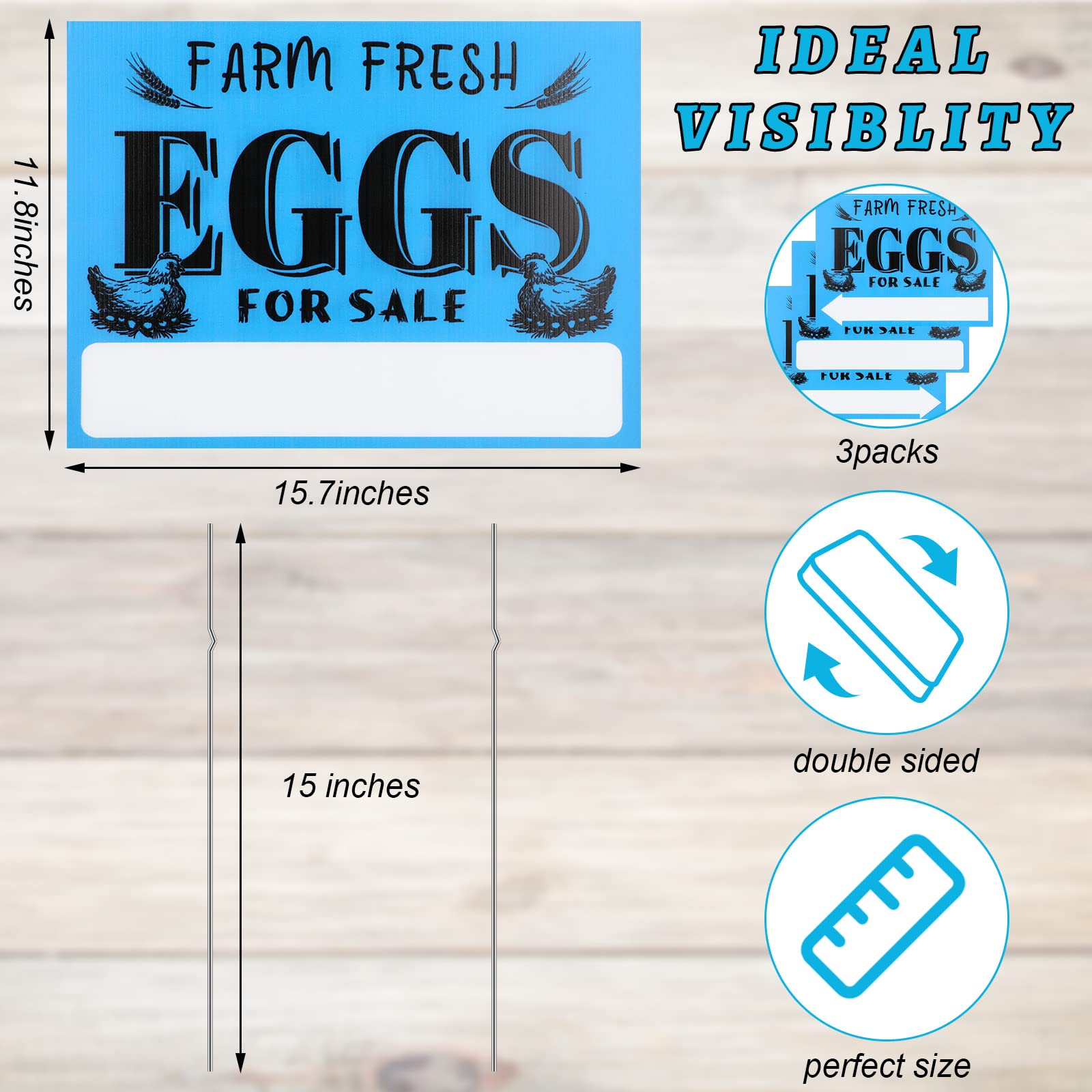 Yaomiao eggs for sale yard sign with stakes for easy setup.