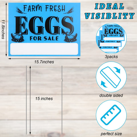 Yaomiao eggs for sale yard sign with stakes for easy setup.