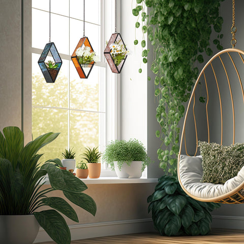 Yaomiao windowsill terrarium, decorative miniature garden idea.
