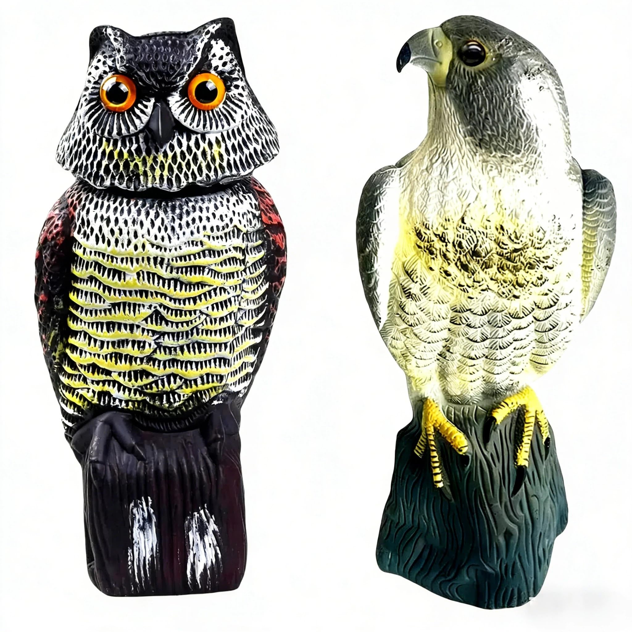 YAOSAN Hawk Decoy with 15-inch size designed to deter birds in gardens and farms