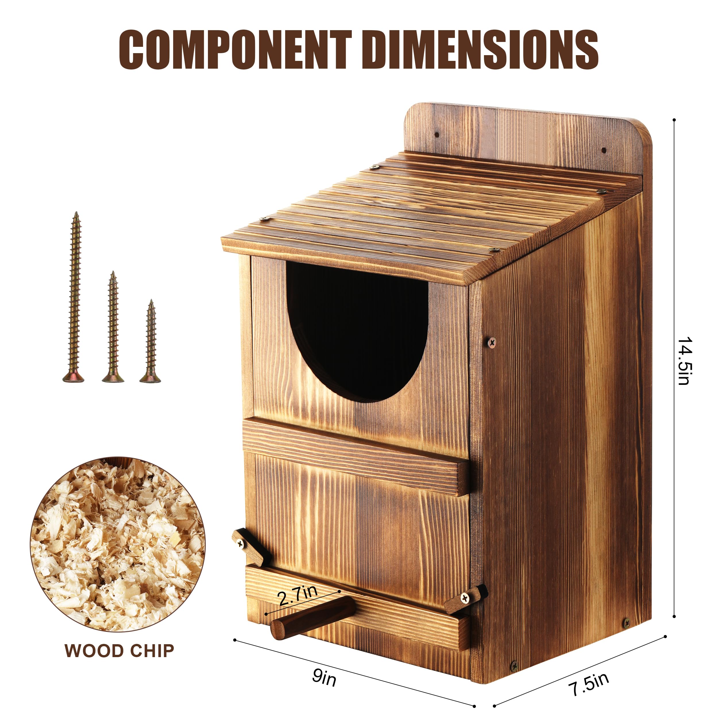 Yaoyiizy Bird Stand in Nest Box enables easy perching for visiting birds