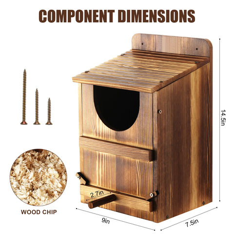 Yaoyiizy Bird Stand in Nest Box enables easy perching for visiting birds