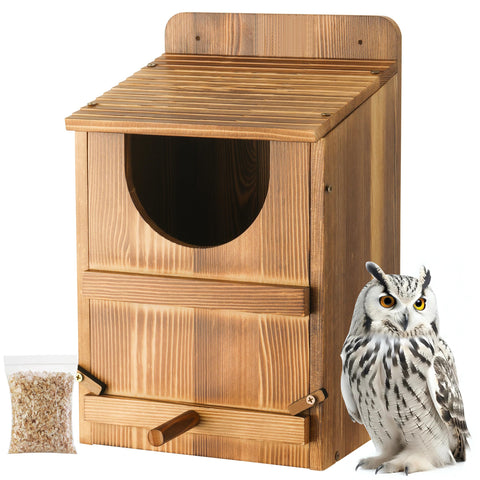 Yaoyiizy Owl House exterior nesting box for wild birds and tough weather