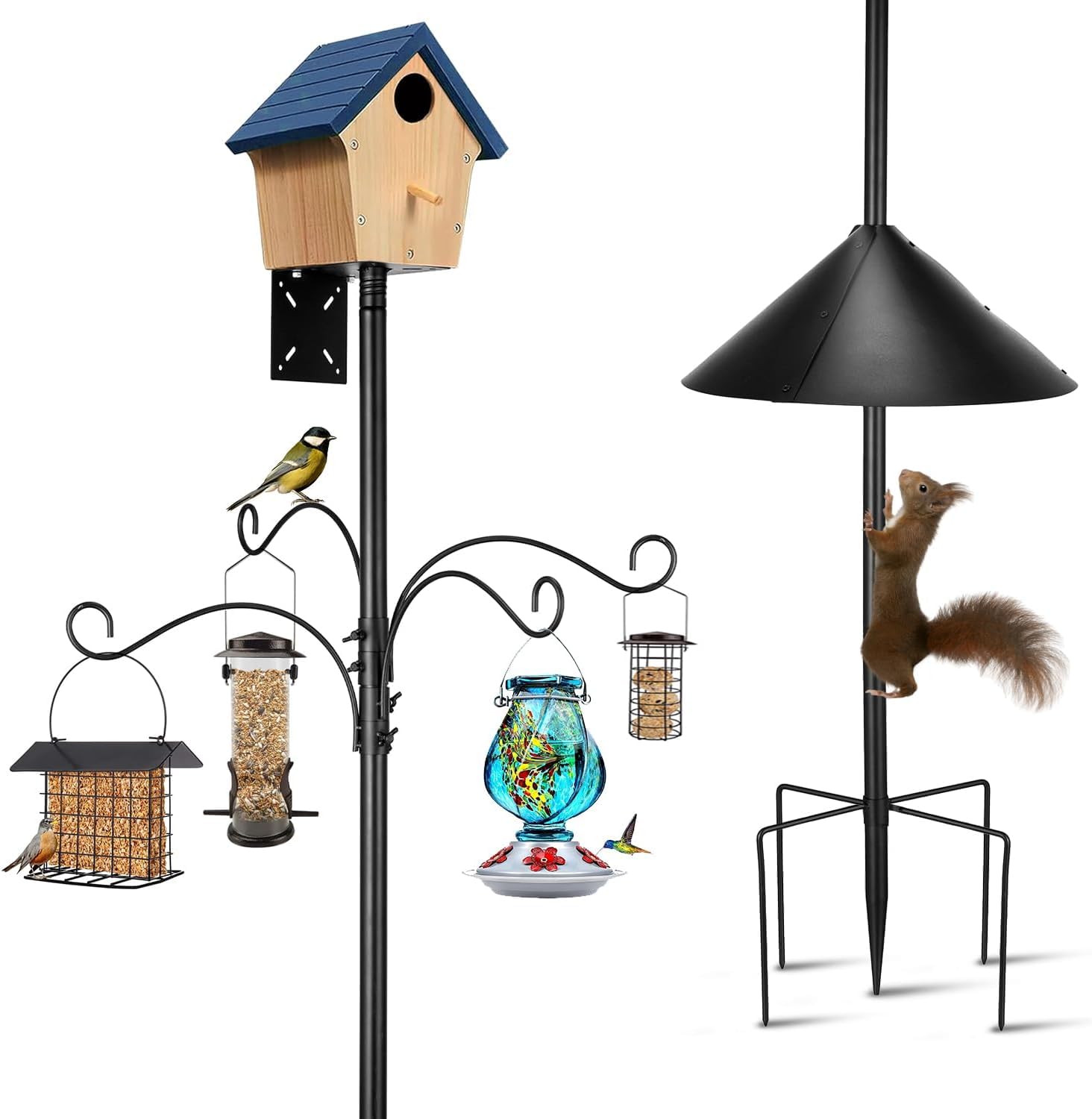 YaPaPa bird feeder pole at 93 inches for versatile outdoor hanging