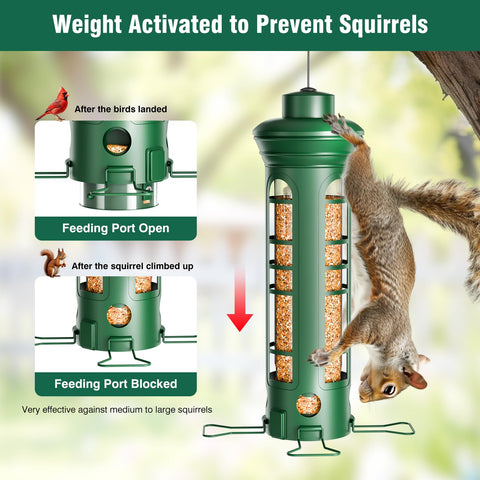 Yarbirder removable-base bird feeder; easy cleaning without tools.