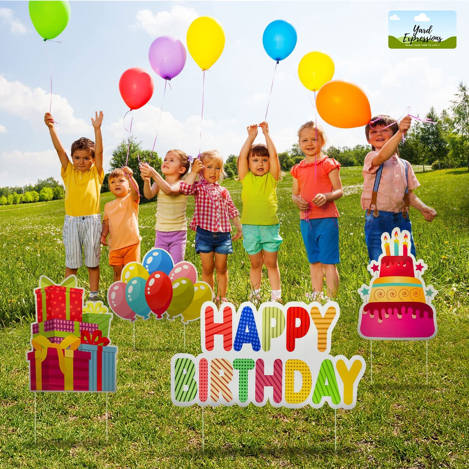 Yard Expressions cake cutout outdoors decor that stands out
