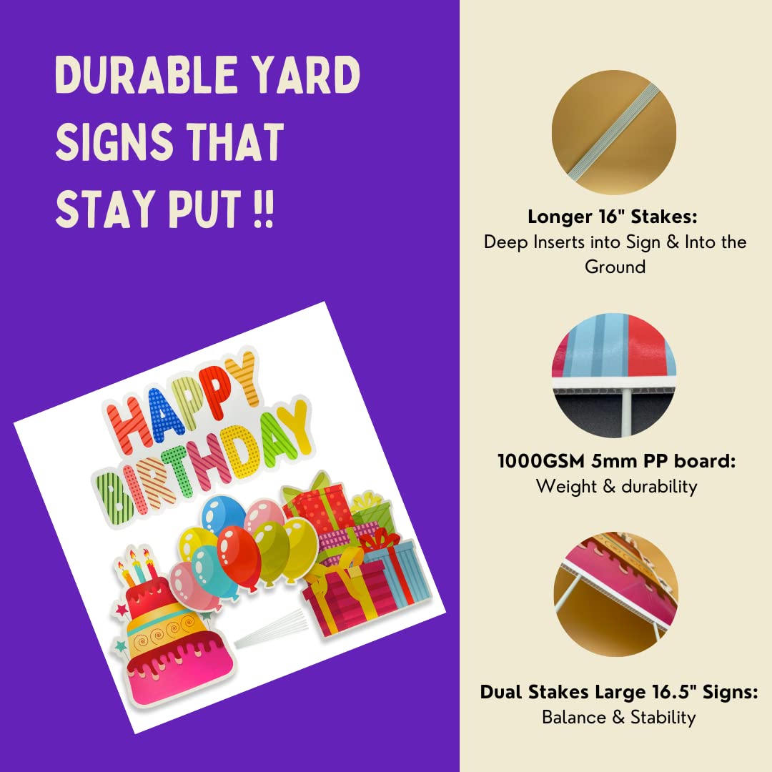 Yard Expressions waterproof sign designed for all-weather use