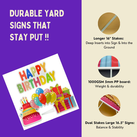 Yard Expressions waterproof sign designed for all-weather use