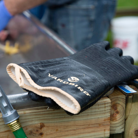 Yardbird Poultry Gloves forearm protection reduces splashes and heat exposure.