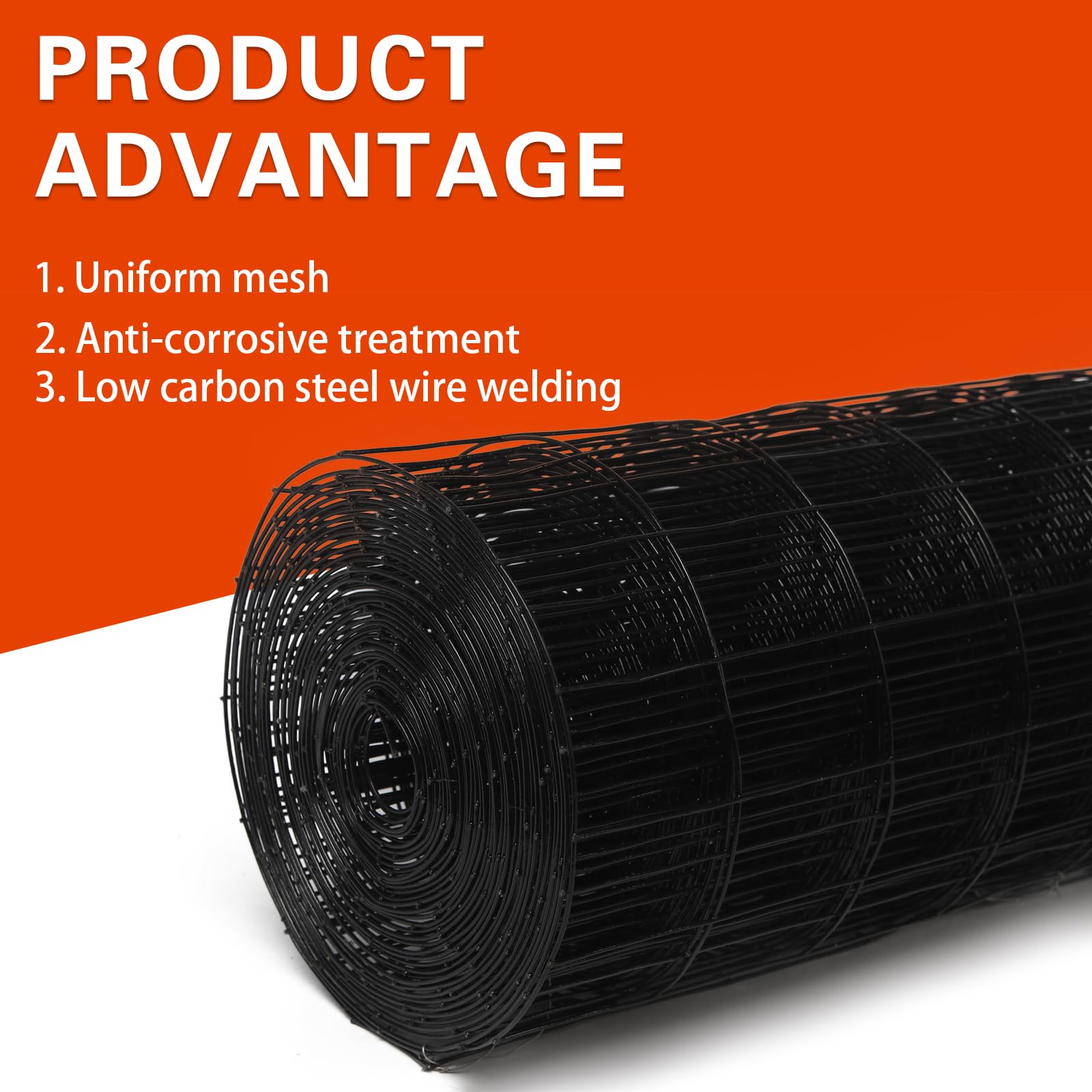 Yardbliss black vinyl coating on galvanized steel provides rust resistance and outdoor durability.