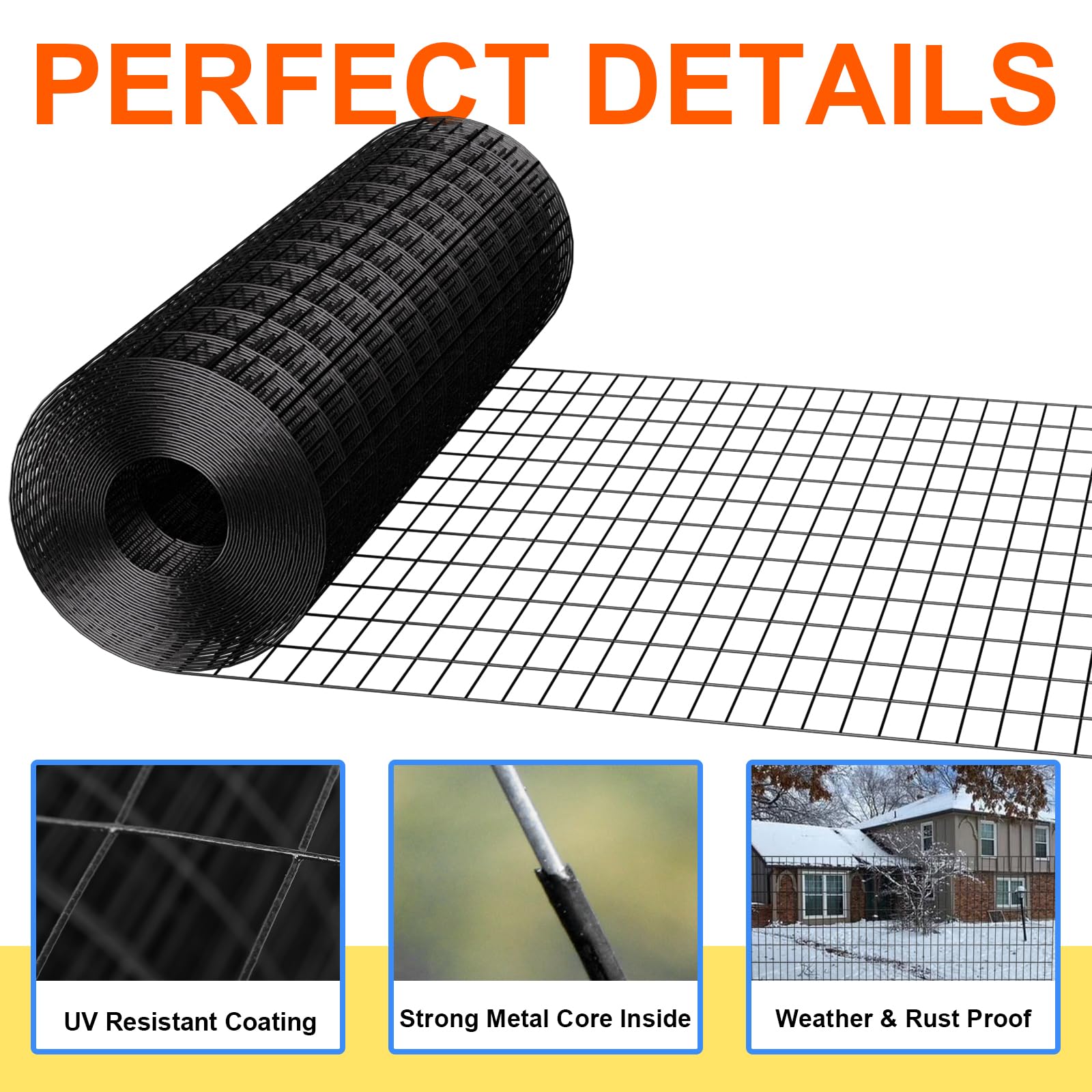 Yardbliss roll unrolling for easy, tool-free installation using T-posts.
