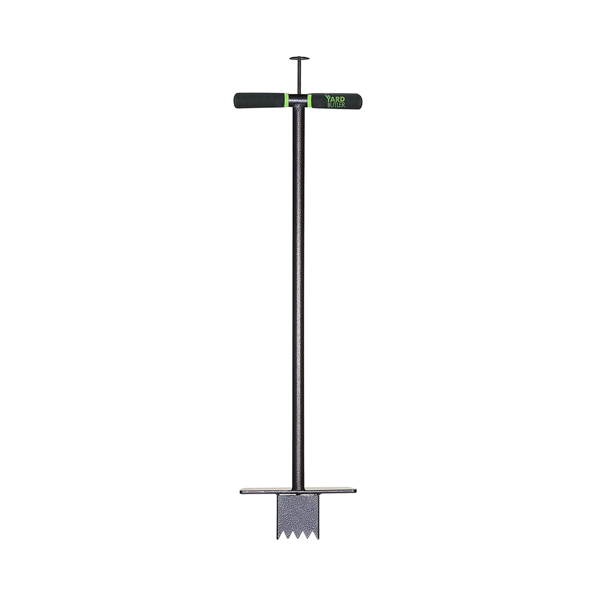 Yard Butler sod plugger with stand-up design and long handle for easy soil plugs.