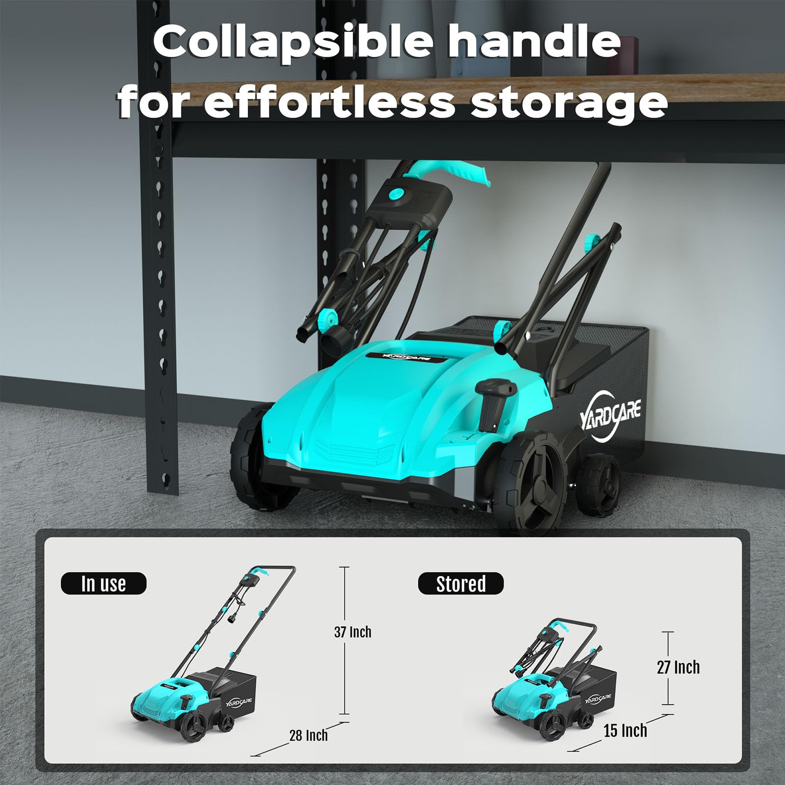 YARDCARE foldable frame for compact storage after use