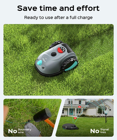 YARDCARE V100 adjustable cutting height handles varying turf conditions.