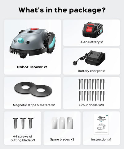 YARDCARE V100 safety features stop blades when lifted or in rain.