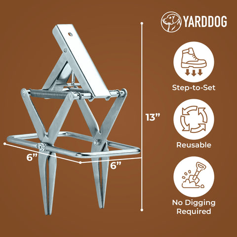 YARDDOG packaging shows two traps for homeowners.