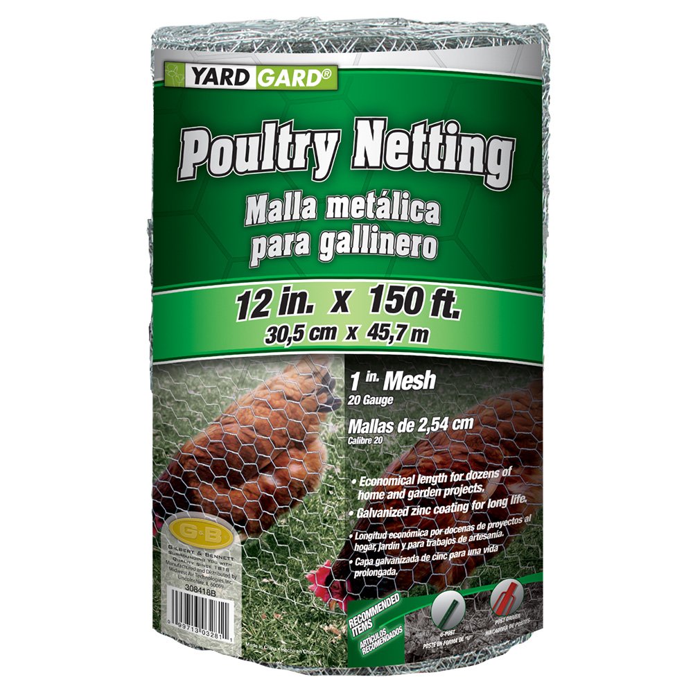 YARDGARD 1 inch mesh fence roll for durable garden borders and animal containment.