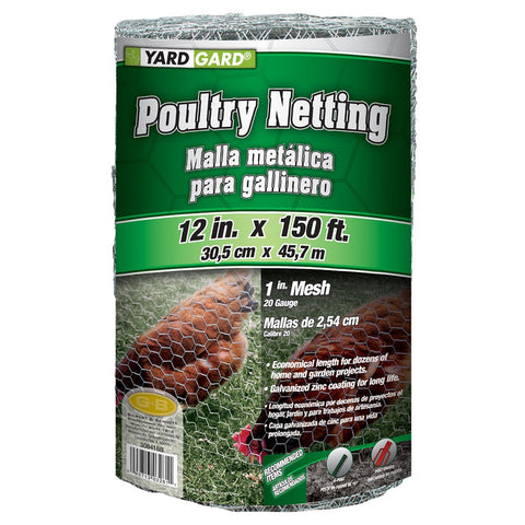 YARDGARD 1 inch mesh fence roll for durable garden borders and animal containment.