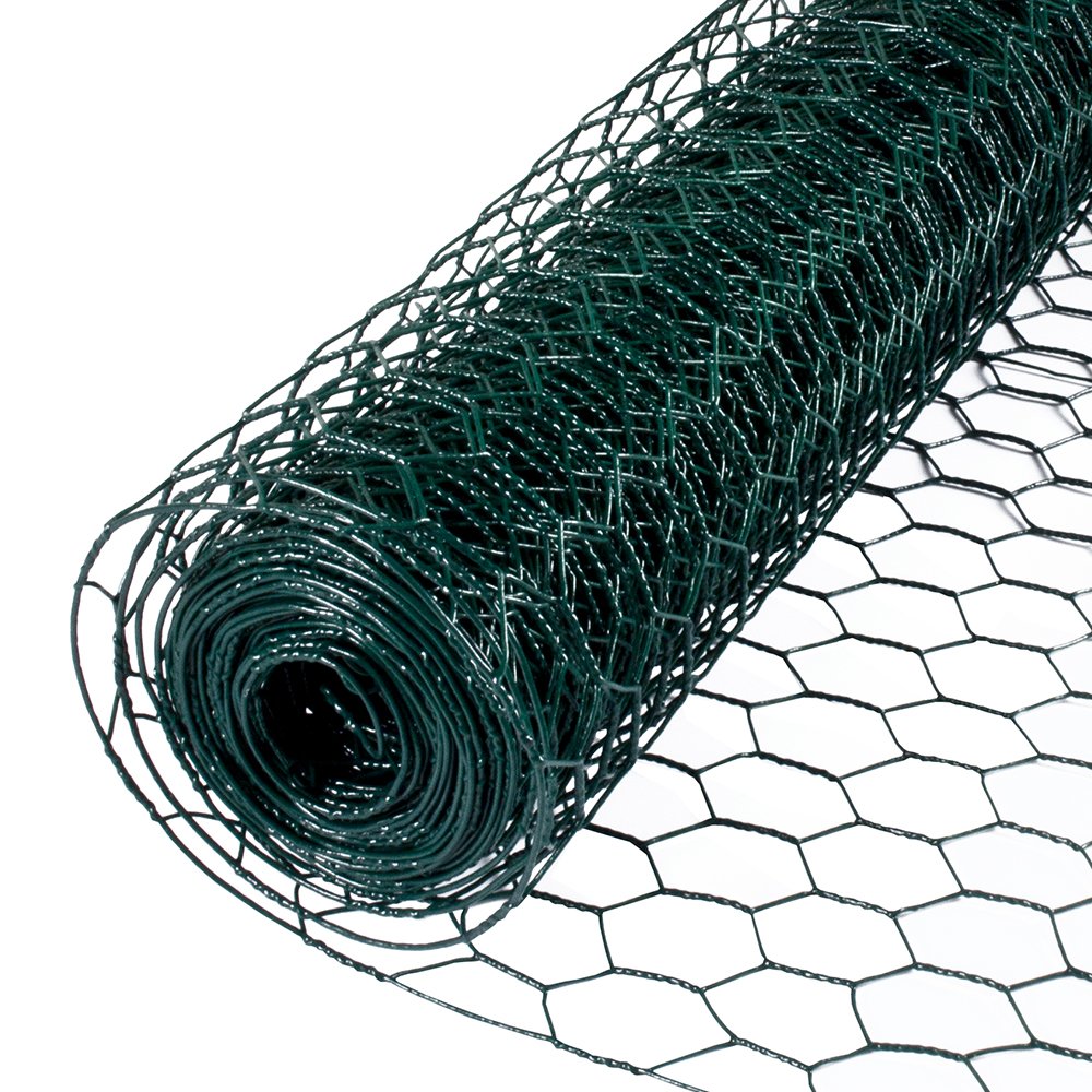 YARDGARD PVC-coated wire close-up showing durable, weather-resistant material.