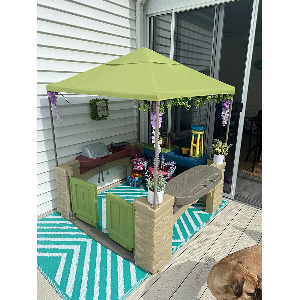 YardJoyliz Step2 BBQ Center setup with shade upgrade
