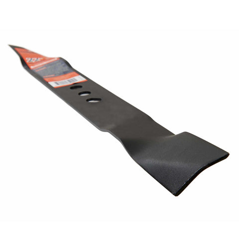 YARDMAX 22-inch blade, side view, sturdy design for durability.