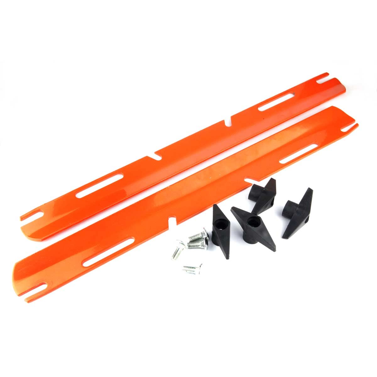 YARDMAX drift cutters for 19-inch snow blower channel snow into auger housing for quick discharge.