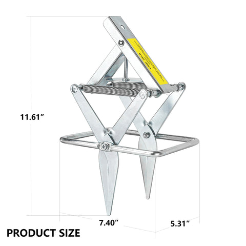 YardYield mole trap with easy-set pedal for quick installation.