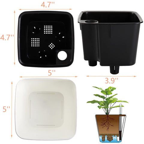 Yarlung 5-inch outer pot with inner reservoir prevents overwatering
