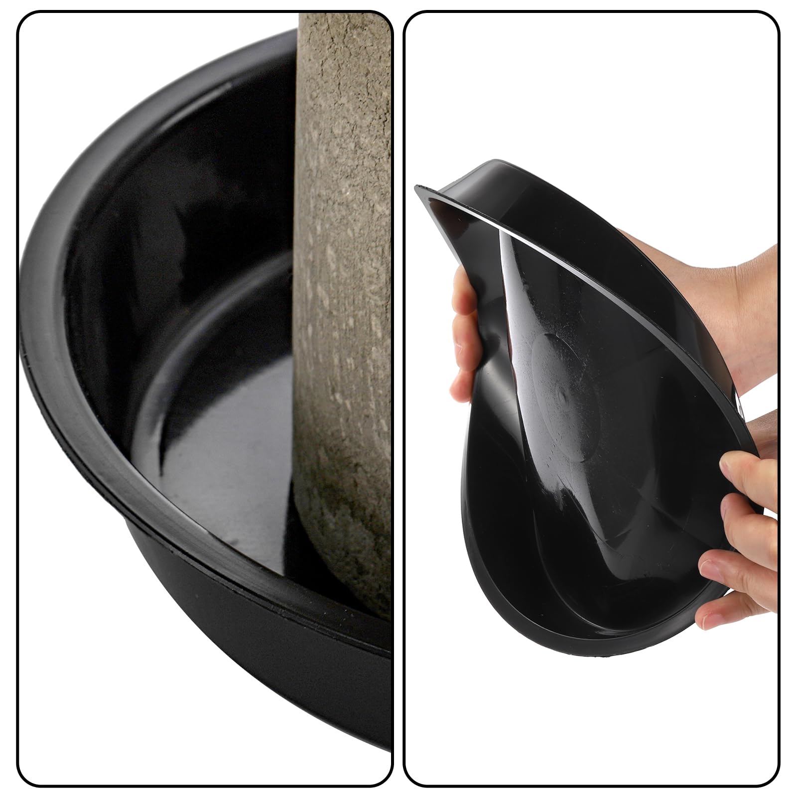 Yarlung 4.5-inch black plant saucer for tiny pots and spill-free watering