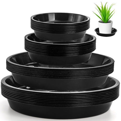 Yarlung 9-inch black plant saucer catches excess water to protect floors