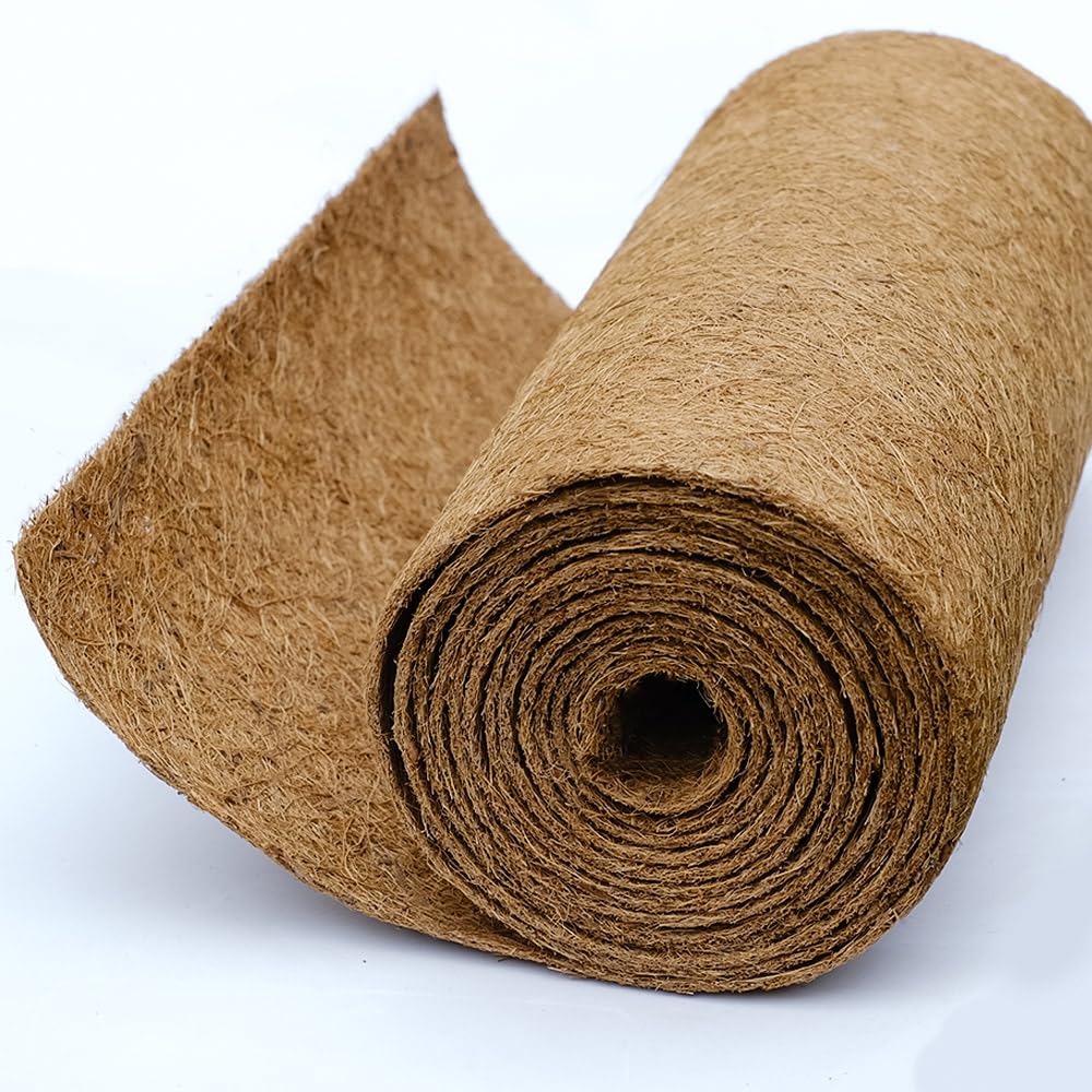 Yarrdfir Coco Liner Roll for planters provides natural moisture control and a clean base