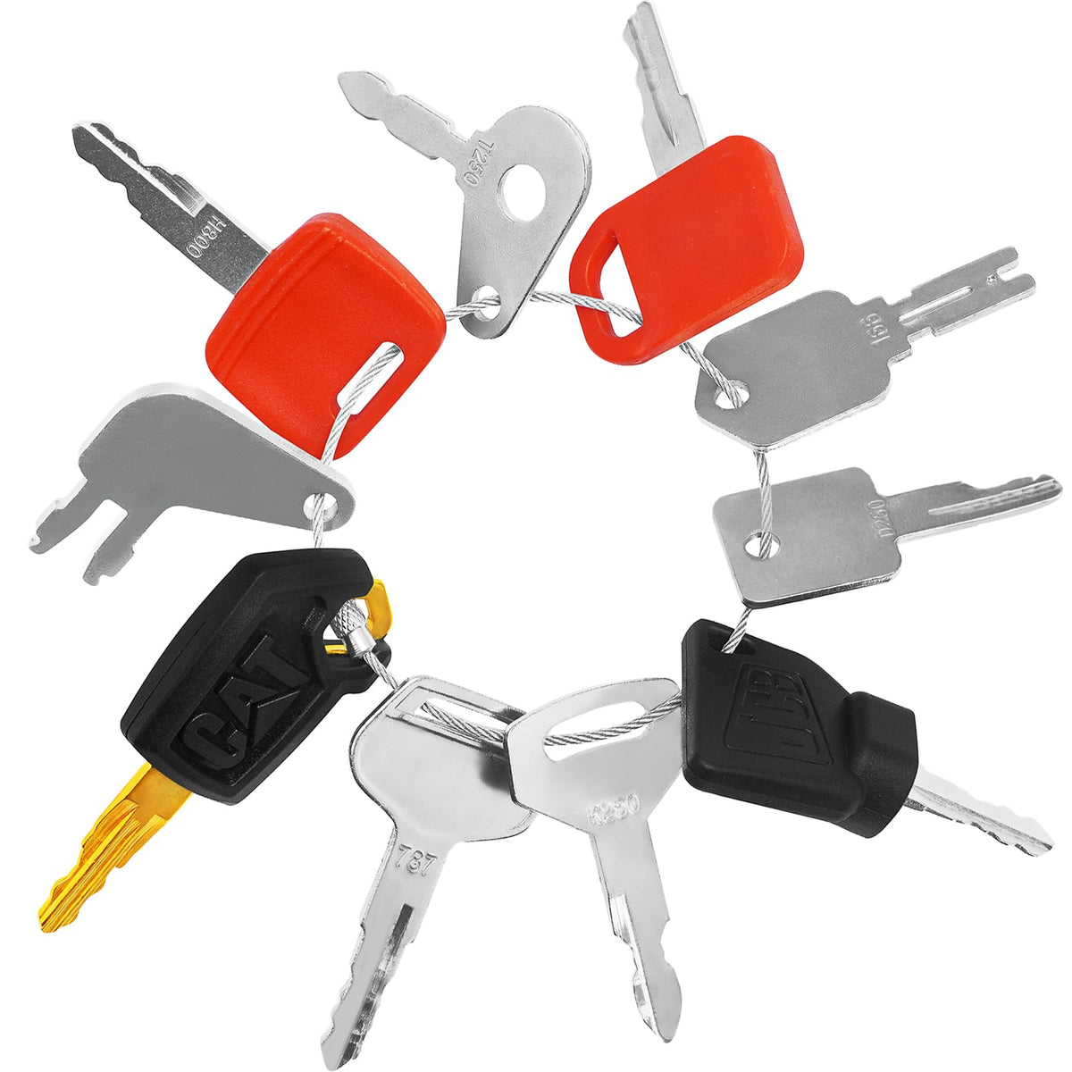 Yasashii 10-key master set for heavy equipment offers quick access and reliable ignition keys.