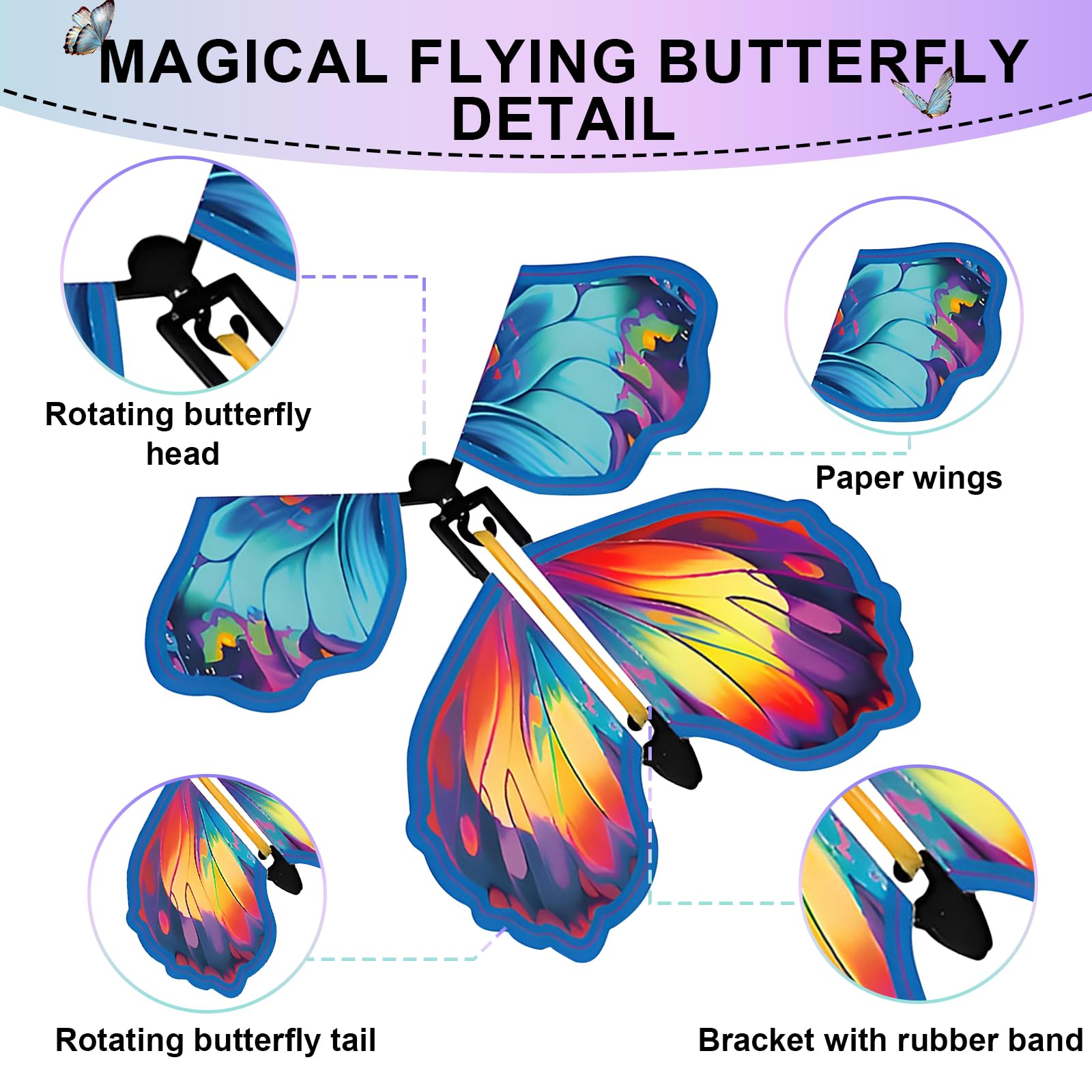 Yasdyri butterfly wings with rotating mechanism for lively flight